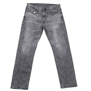 Levi Strauss Co 502 Regular Taper Jeans Mens 34x32 Black Dark Wash Denim